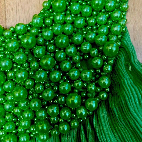 Bebe Pearl Bejeweled Halter Blouse - Picture 3 of 5